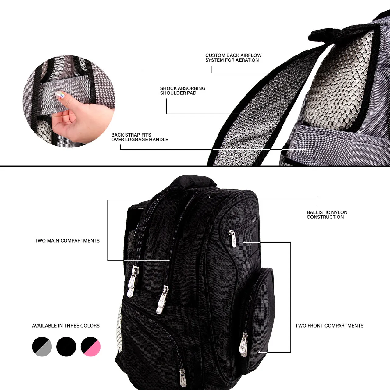 Arkansas Razorbacks Deluxe 2-Piece Backpack and Carry on Set