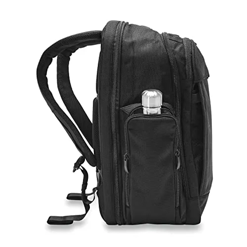 Briggs & Riley Traveler Laptop Backpack - Black, Durable Ballistic Nylon, Multi-Compartment