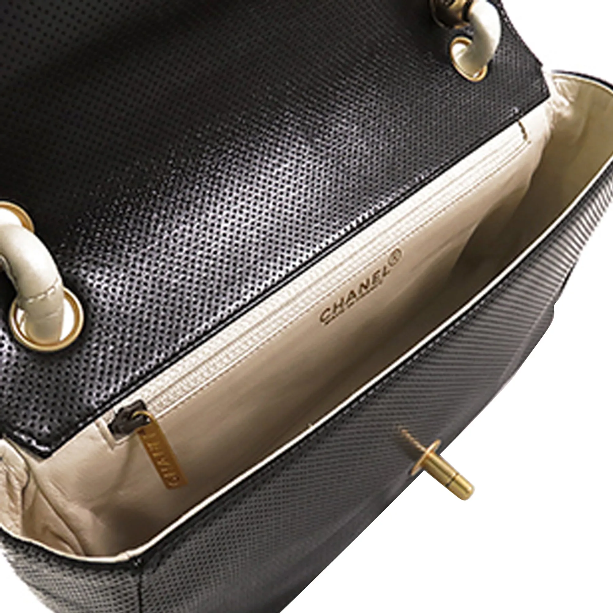 Chanel CC Perforated Leather Flap Crossbody Bag