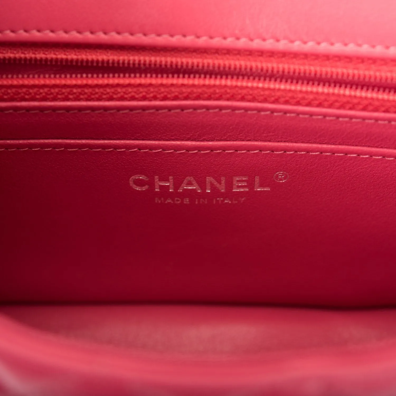 Chanel Pink Quilted Lambskin Rectangular Mini Classic Flap Bag Silver Hardware