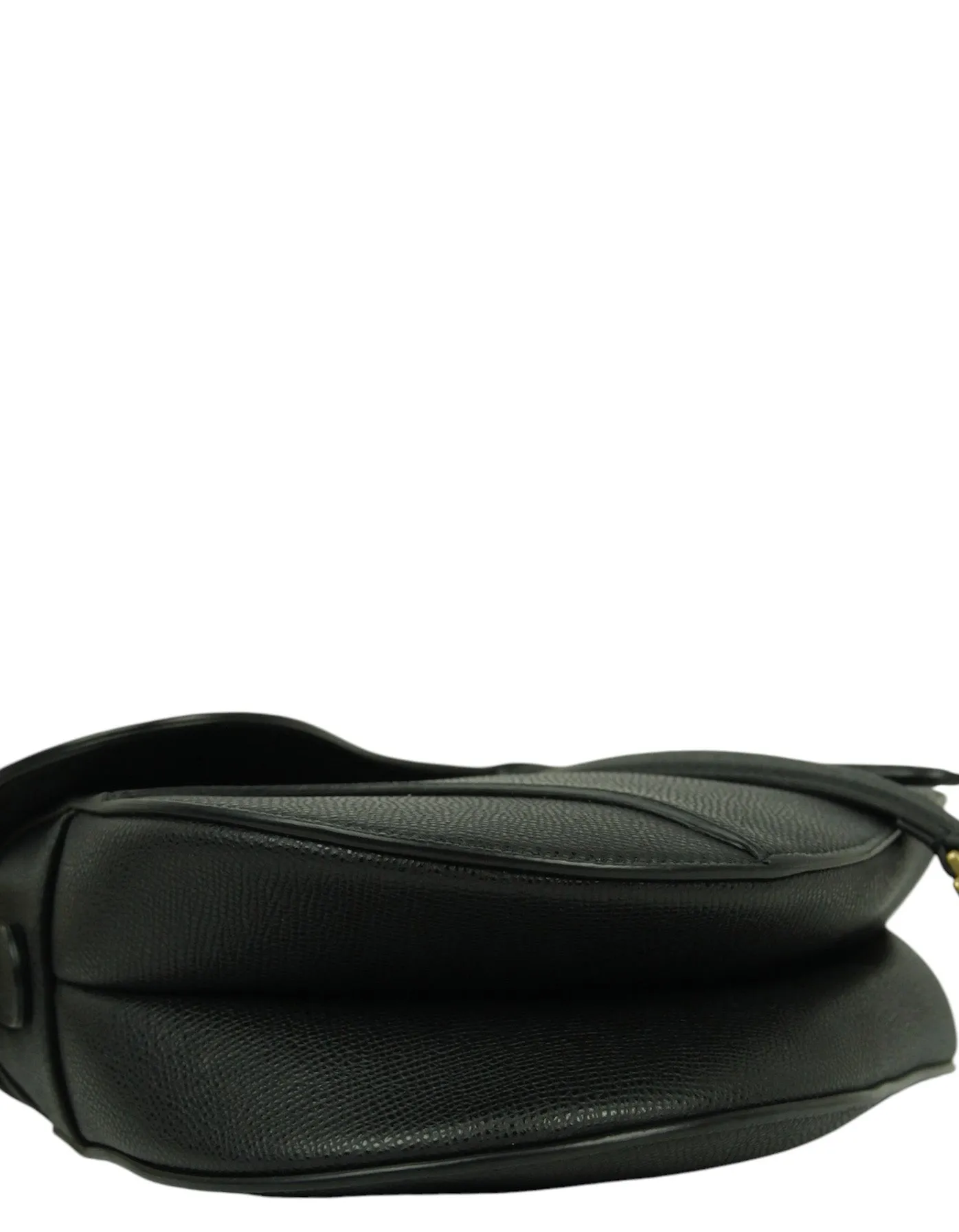 Christian Dior Black Calfskin Saddle Bag w/ Strap