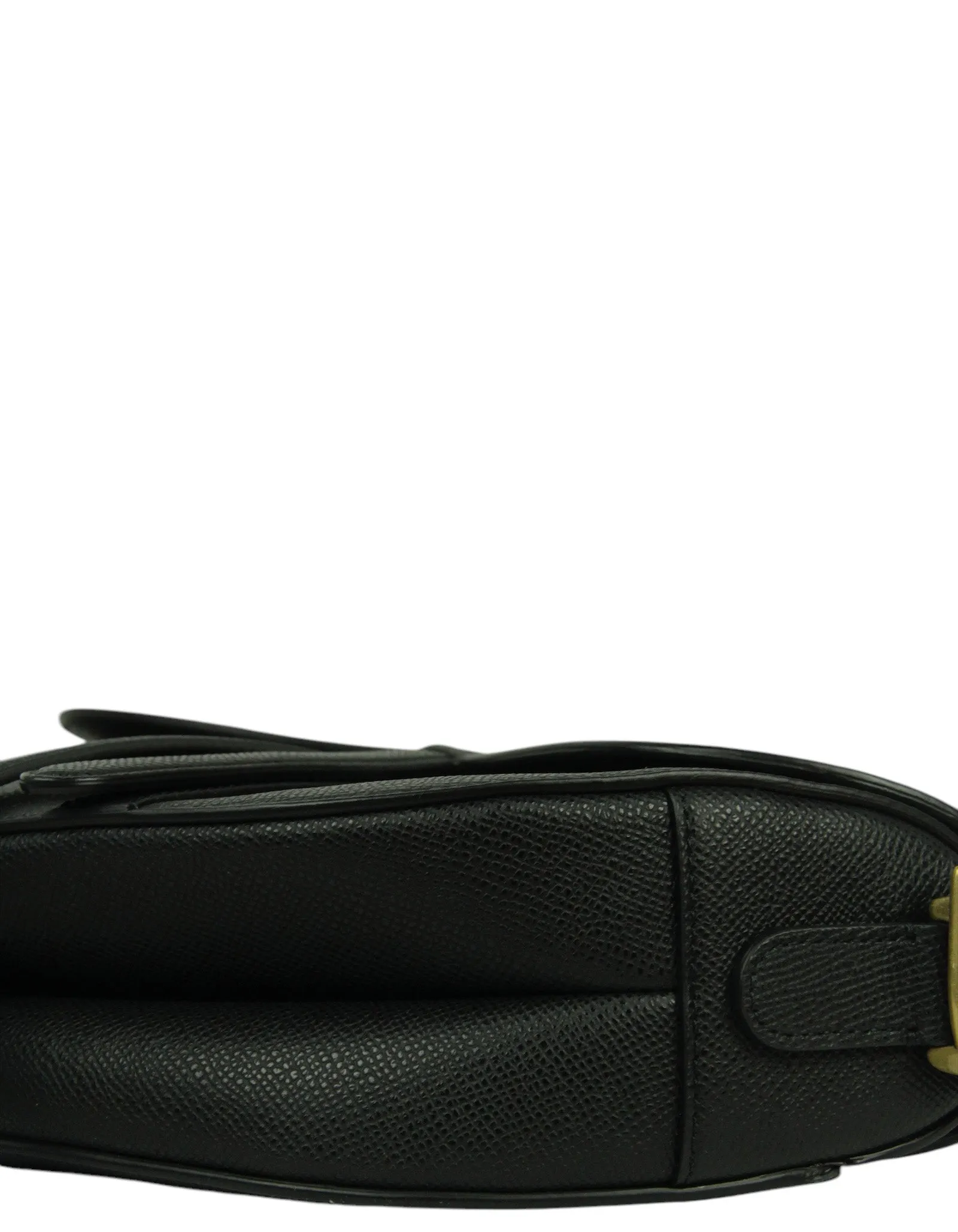 Christian Dior Black Calfskin Saddle Bag w/ Strap