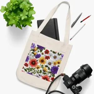 Dipaliz Organic Floral Canvas Tote Bag