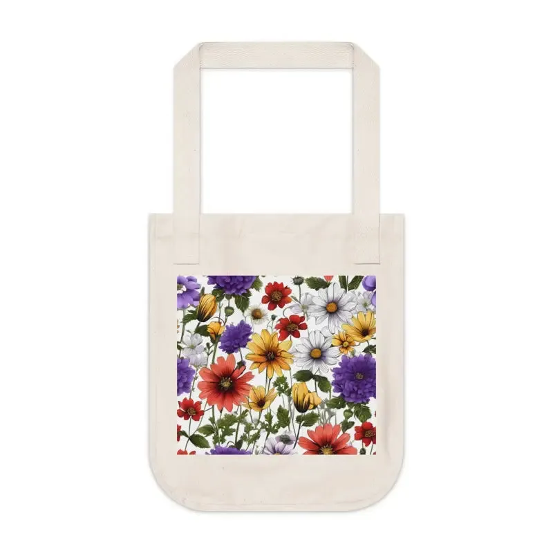 Dipaliz Organic Floral Canvas Tote Bag