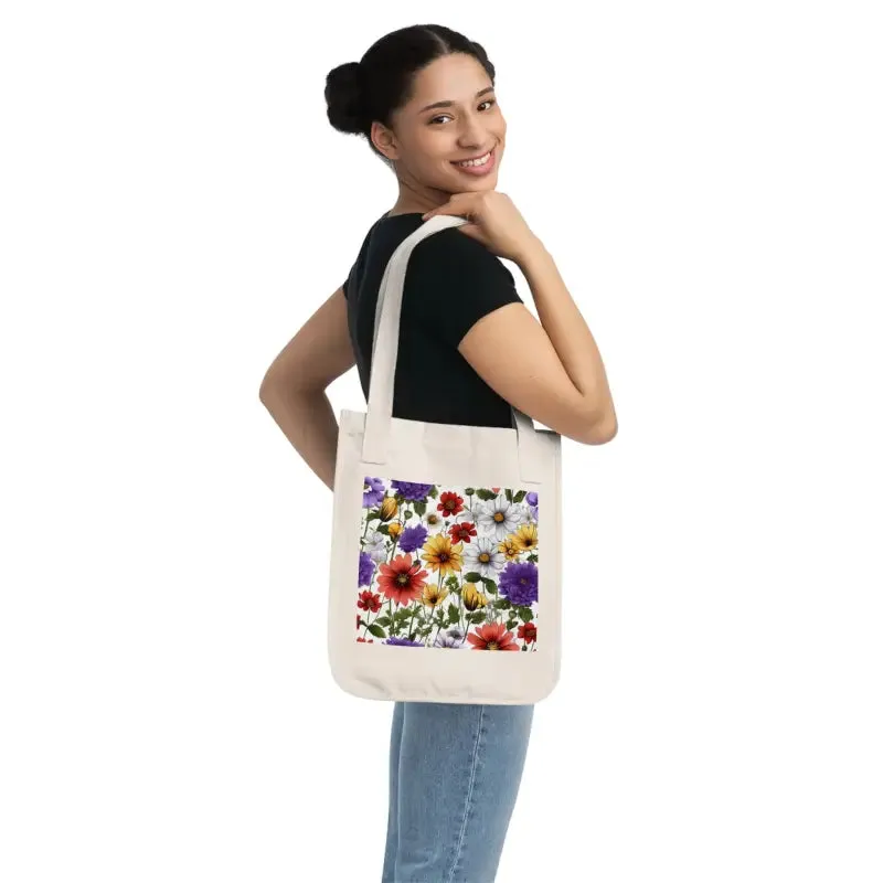 Dipaliz Organic Floral Canvas Tote Bag