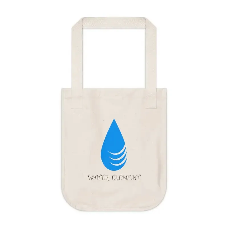 Eco Friendly Canvas Tote Bag with Water Element
