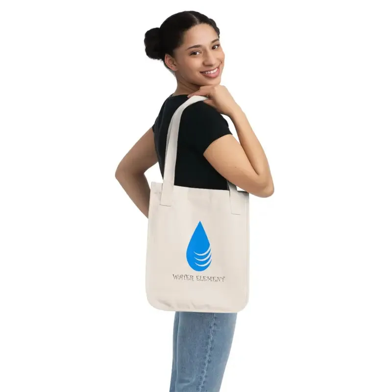 Eco Friendly Canvas Tote Bag with Water Element
