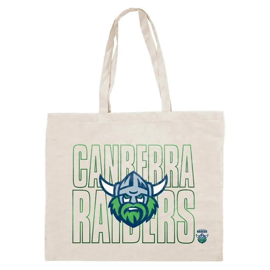NRL Canvas Tote Bag - Canberra Raiders - Re-Useable Carry Bag