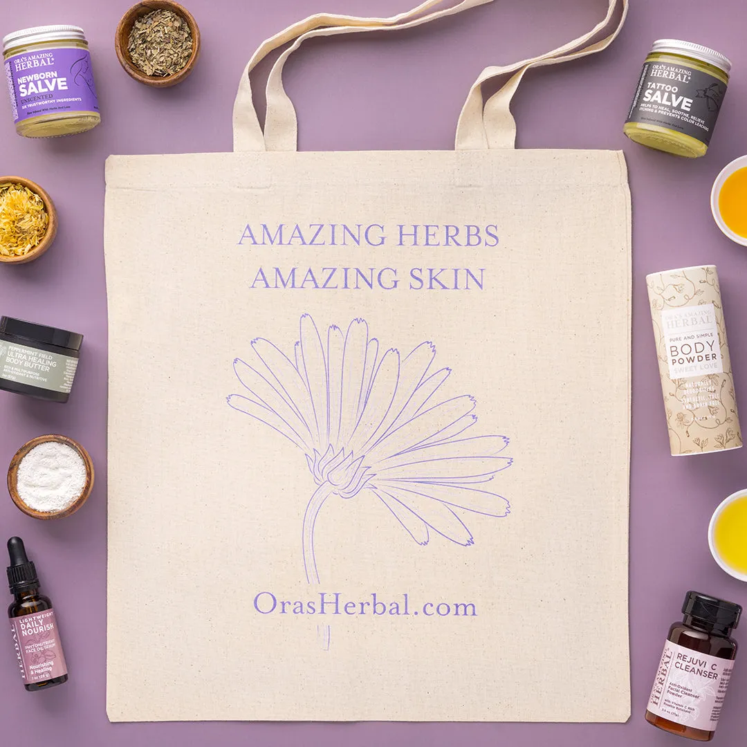 Ora's Herbal Canvas Tote Bag