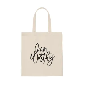 "I Am Worthy" Canvas Tote Bag