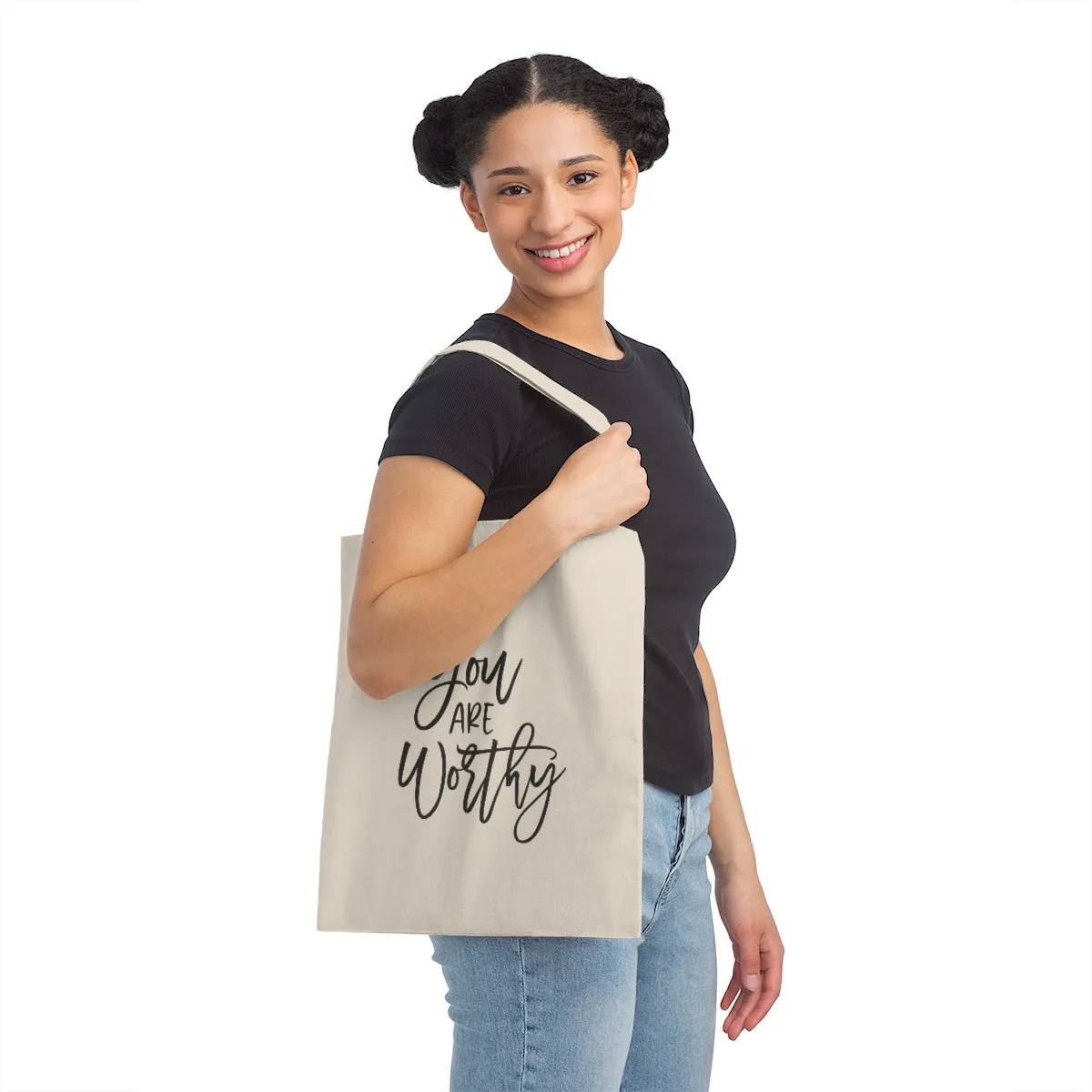 "You Are Worthy" Canvas Tote Bag